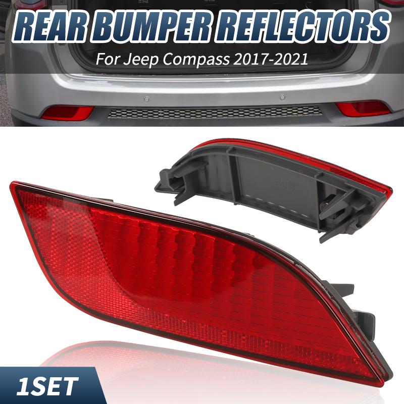 Car Rear Bumper Reflector Marker Light Reflective Strip For Jeep Compass 2017 2018  55112679A 55112678AA Left Right