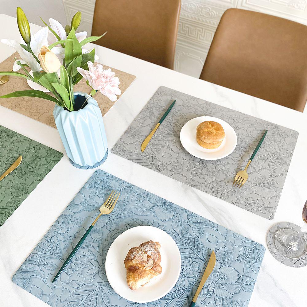 Nordic Light Luxury Double-Sided Leather PU Placemat - Heat-Resistant, Non-Slip Dining Table Mat
