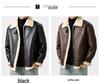 Men's Trendy Shearling & PU Leather Motorcycle Jacket - Autumn/Winter Short Lambswool Outerwear