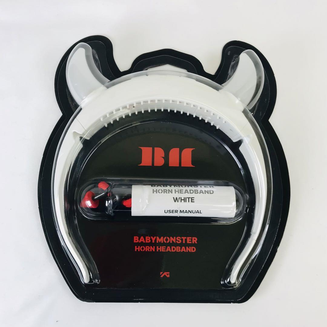 

[USED] BABYMONSTER Babymon Headband WHITE Penlight