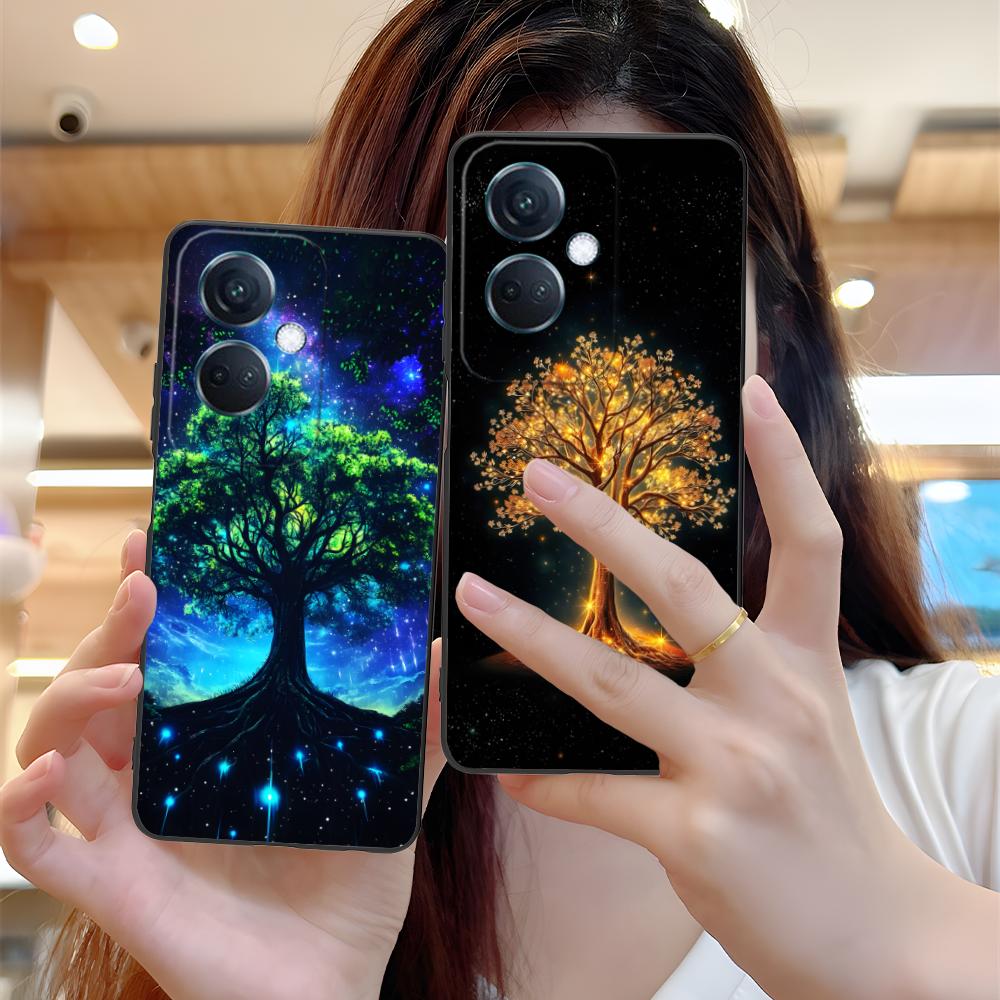 World Life Tree Mobile Phone Case for OPPO Reno 14 13 12 11 10 9 8 7 6 5 F T Pro 5G Colorful Printing Cover Pretty Luxury Cover