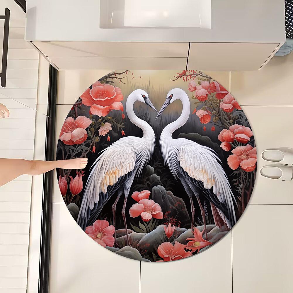 

Новый китайский стиль коврик для пола под раковину круглый коврик для ванной комнаты водопоглощающий и грязеотталкивающий коврик для ванной противоскользящий коврик для ног коврик для ног 60*60cm