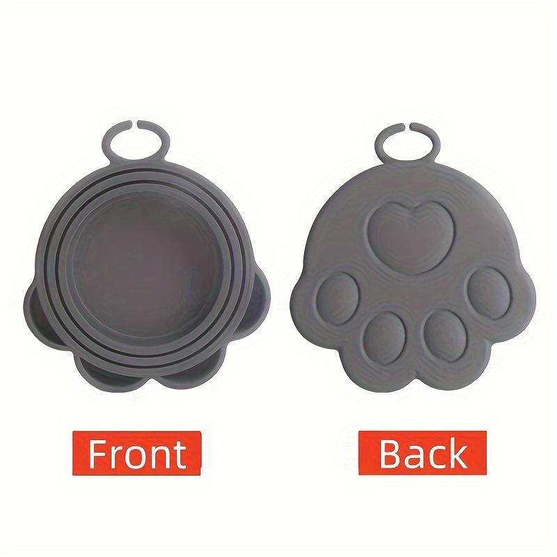 Pets Food Storage Silicone Seal Canning Lid Cat and Dog Can Seal Lid Food Can Sealing  Reusable Keeps Pet Food Fresh Can Covers серый