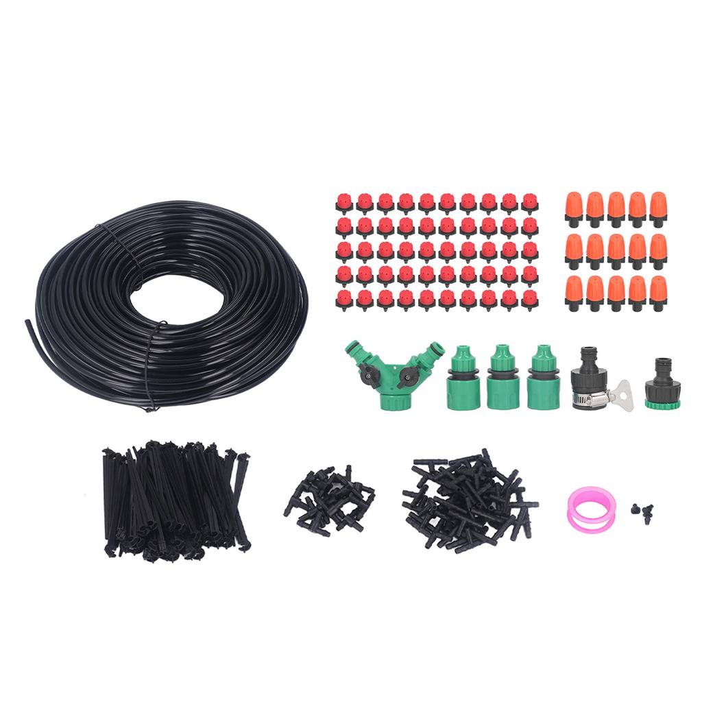Drip Irrigation Kit 50m Tubing Adjustable Dripper Precise Watering Automatic Irrigation Set for Garden Farm Greenhouse