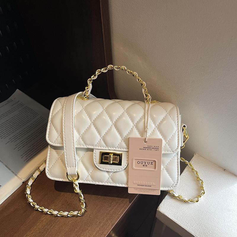 Spring new diamond simple fashion casual trend shoulder crossbody portable small square bag women