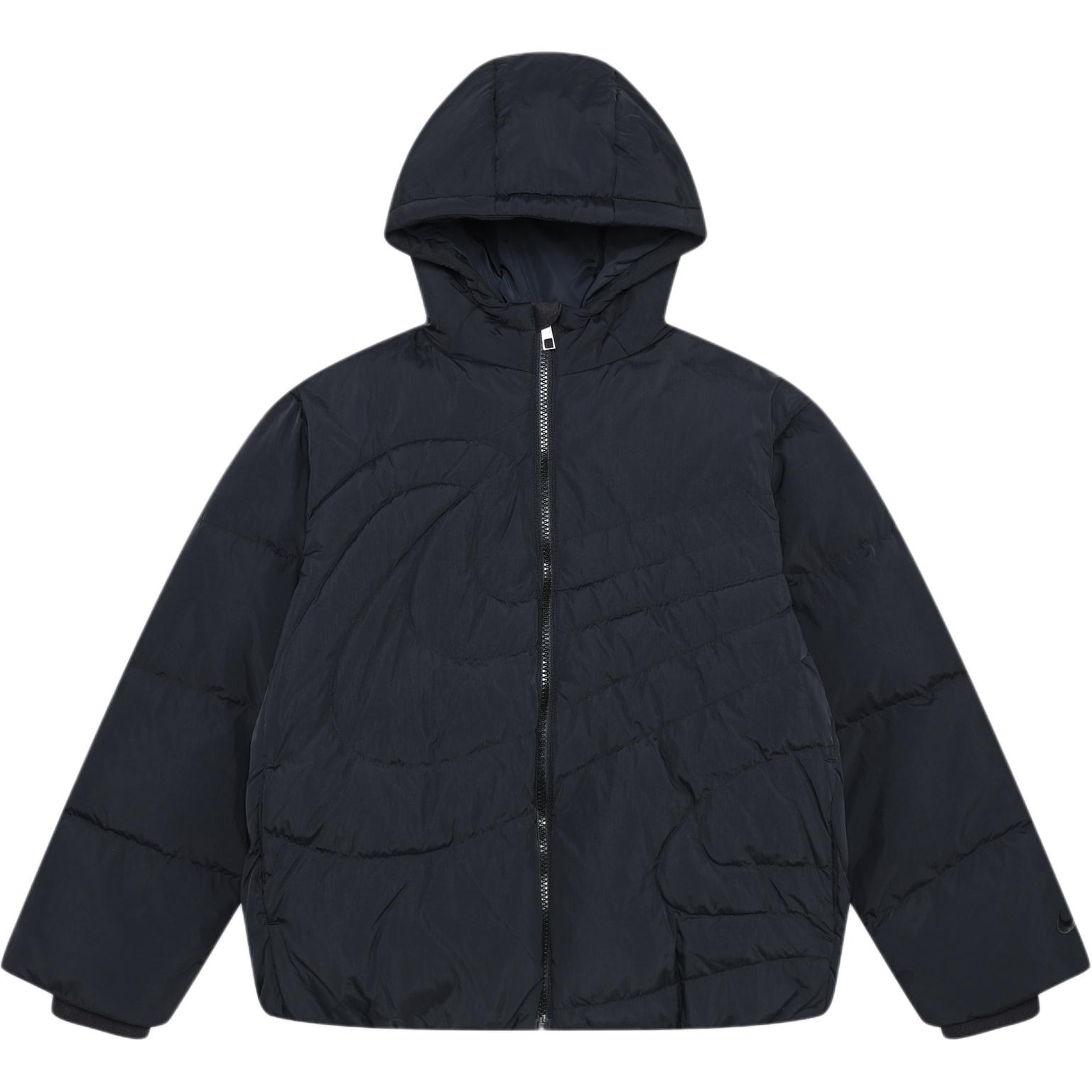 Nike Спортивная одежда Swoosh Водоотталкивающая куртка с капюшоном на утином пуху Детская верхняя одежда IQ2953-010 M