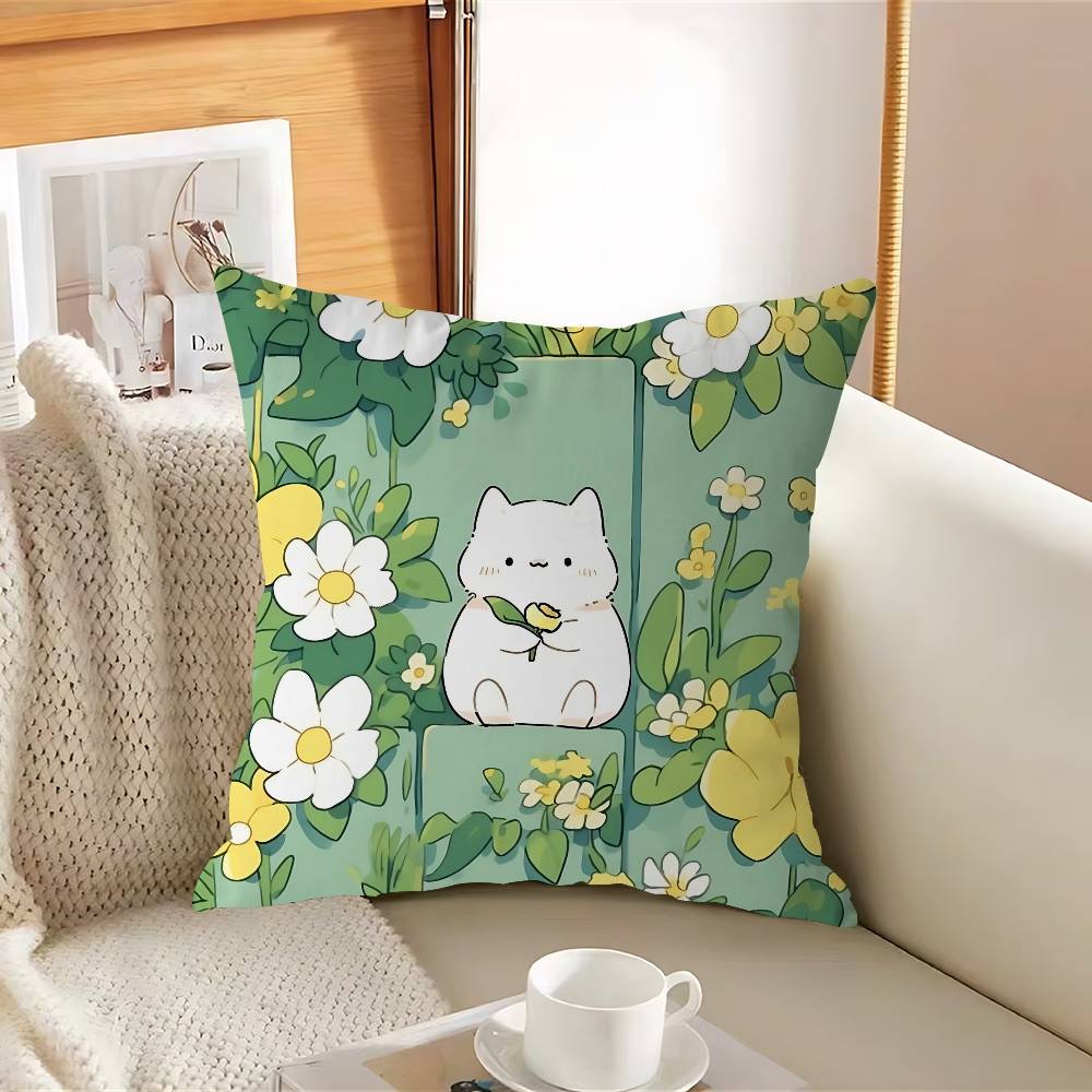 

Lucky Cute Cat Pillow Gifts Home Office Furnishings Bedroom Sofa Car Cushion Cover Case 45x45cm 12x12Inch