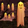 Cute Flying Ghost Light Halloween Hanging Light Up Ghost Spooky Ghost Halloween Decor with Lights Halloween Party Decoration
