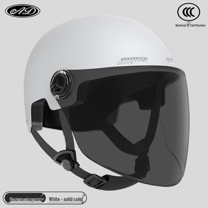 Certified Electric Motorcycle Safety Helmet for Men & Women, Gray, All-Season, Sun Protection