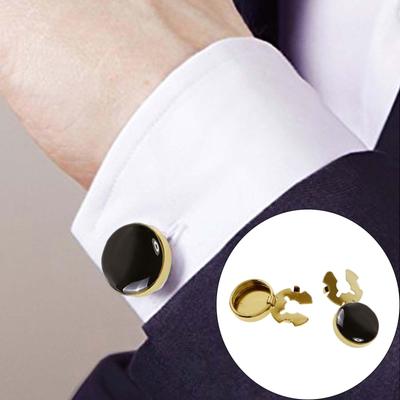 2 Pieces Cufflinks Suit Shirts Decoration Business 17.5Mmdiameter Fashion Round Button Covers Shirt