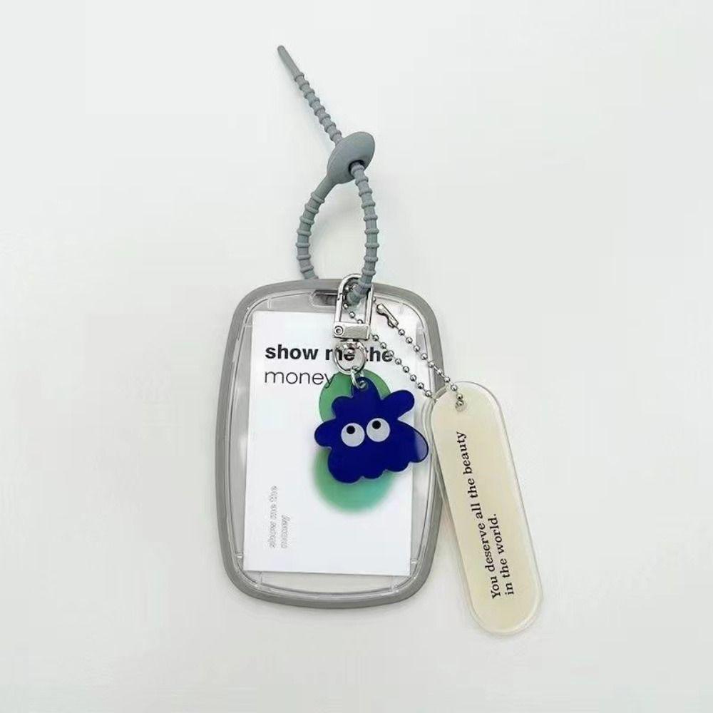 Case Key Holder INS Transparent Card Hold Women Card Cover Korean Style Pendant Key Ring Ornaments
