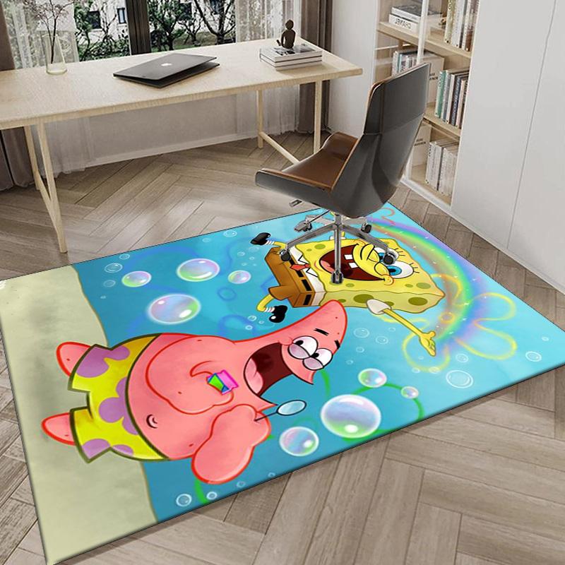 Sponge Expressions Pattern Carpet, Chair Rug,Rug for Office Bedroom Living Rooms, Doormat Decor Fan Gift Christmas Gift