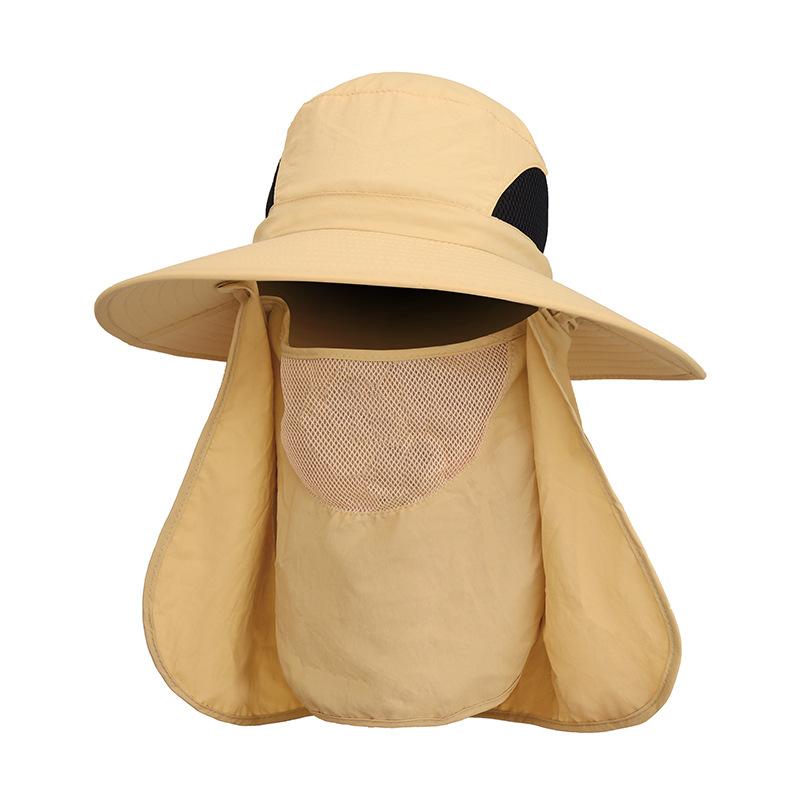 Summer 2 IN 1 Sun Hats For Women Men UV Protection Bucket Hat With Neck Flap Breathable Mesh Fisherman Caps Outdoor Hiking Hat