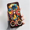 Jelly Color Simple Black Case For Nokia XR20 Popular Little Girl Viral Lucky Pattern Shell With Shockproof Bumper Soft Cover