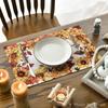 Fall Thanksgiving Table Mats Set of 4 Fall Pumpkin Maple Leaves Buffalo Plaid Placemats Seasonal Holiday Thanksgiving Placemats