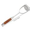 Wood Handle Stainless Steel Potato Masher Manual Rust-proof Pumpkin Crusher Corrosion-resistant Professional