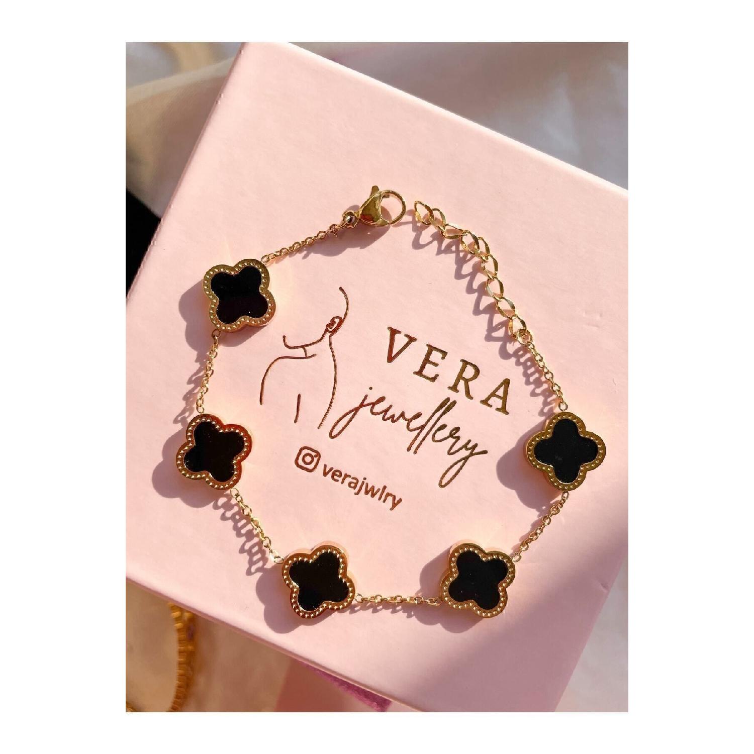 

Сталевий браслет Vera Jewellery Black Clover 0 золотий