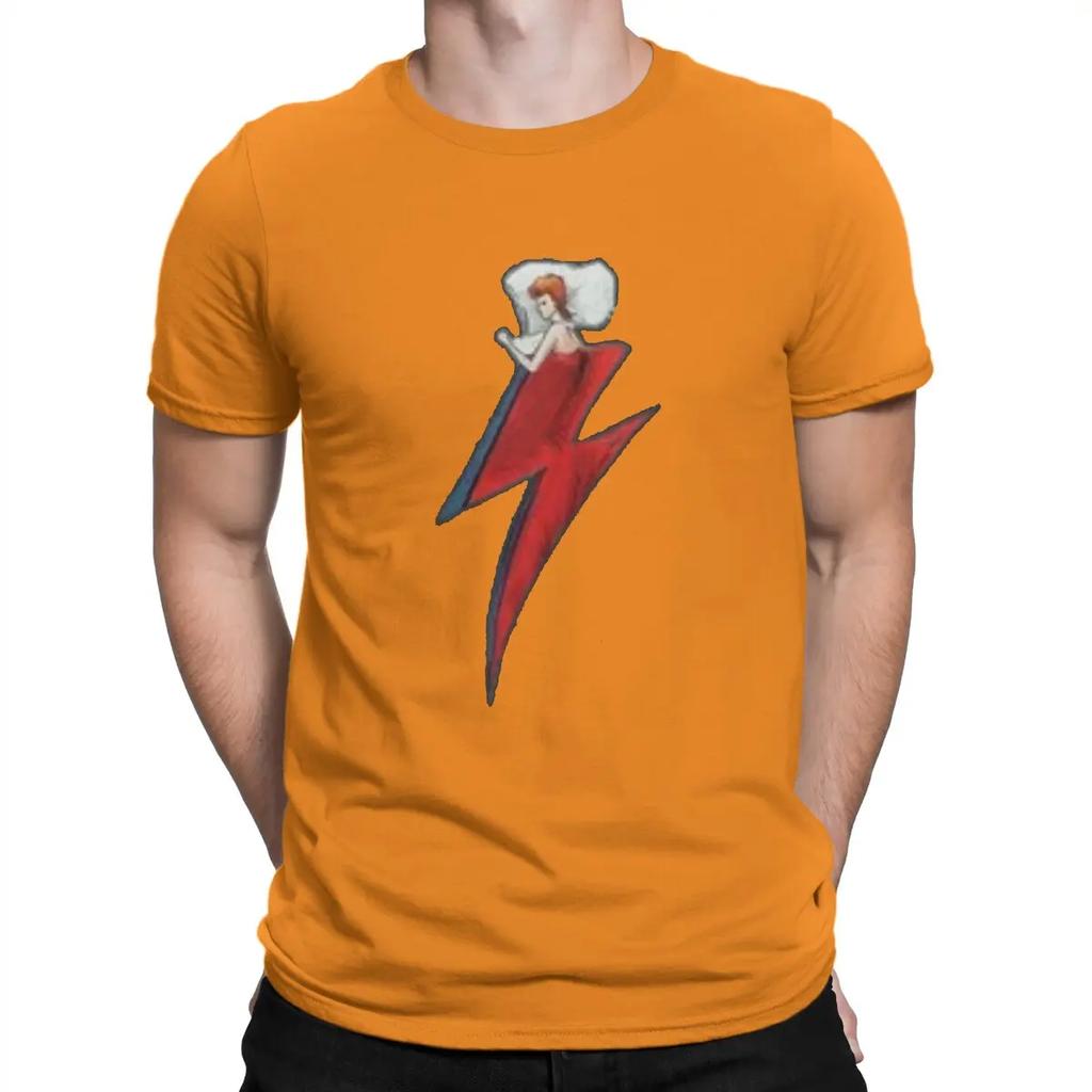 Cool Cool B-Bowie Creative TShirt for Men Sleeping Round Collar Pure Cotton T Shirt Hip Hop Birthday Gifts OutdoorWear