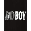 European Size Boys Round Neck Short Sleeved T Shirt with Unique English Print BADBOY