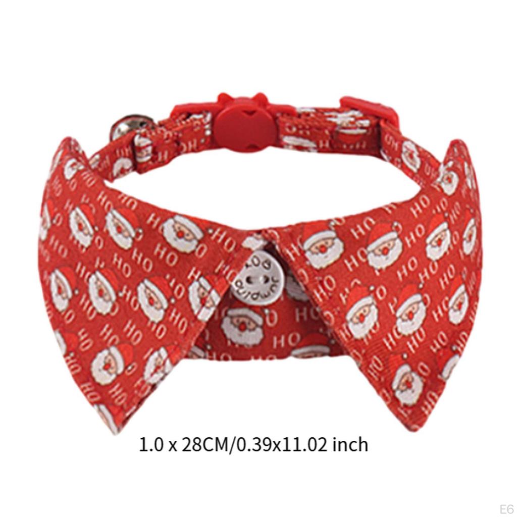 Adjustable Bowtie Collars for Cats in Holiday Themes