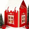 Handcrafted Paper Holiday House Christmas Decoration for Parties Offices Celebration Elegant Cottage Gift Box