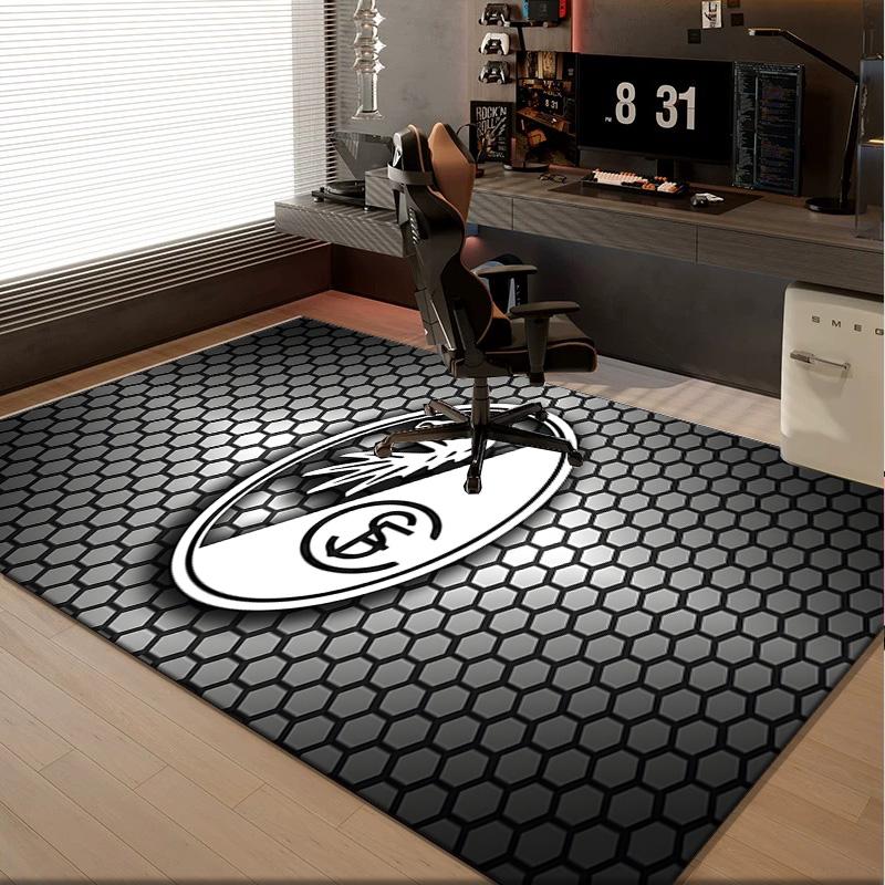 1PC Rug Club Crest Design Carpet, Chair Rug,Area Rug for Office Bedroom Living Rooms Bedroom, Doormat Decor Christmas Fan Gifts