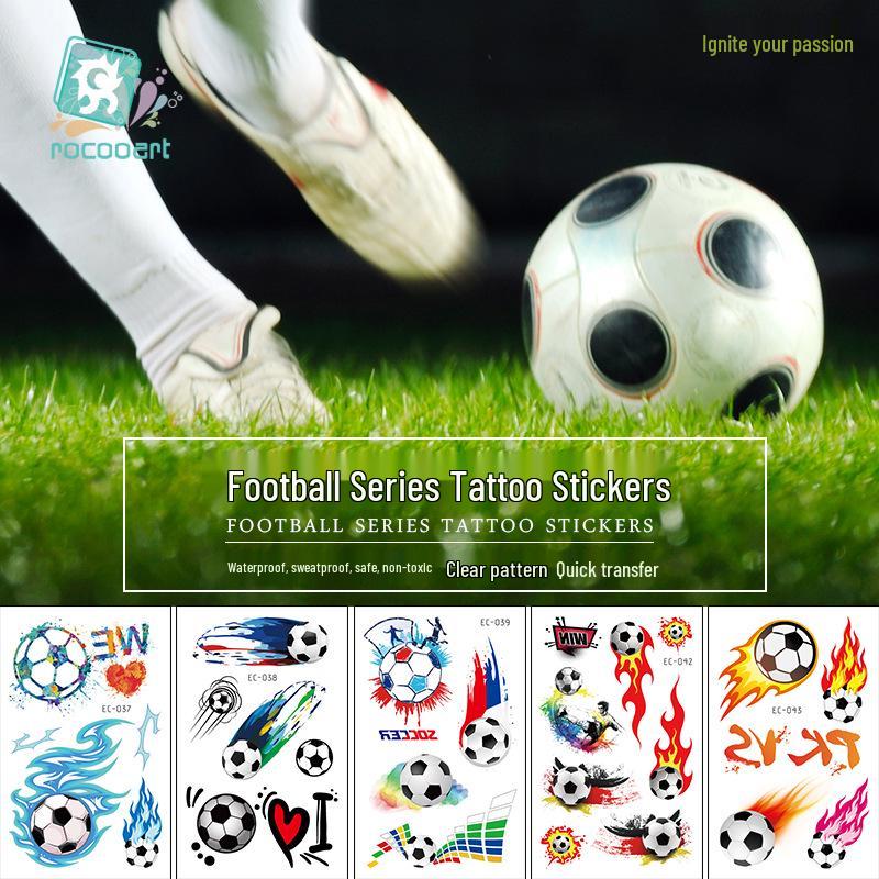 2026 Waterproof Children's World Cup Football Face Tattoo Stickers