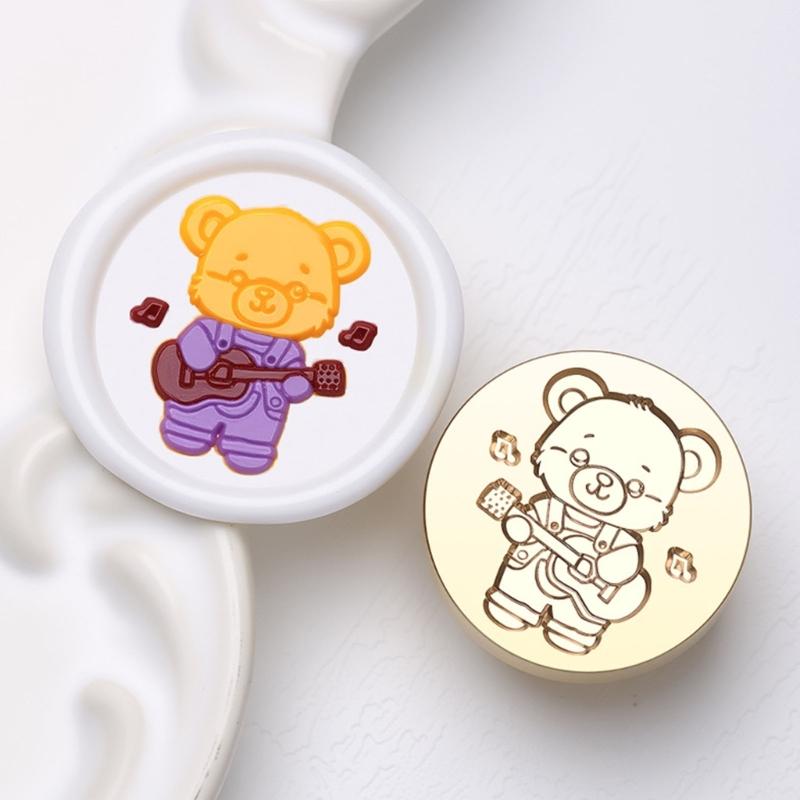 Vintage Seal Stamp Head Small Bear Animal Seal Stamp for Seal Envelope Card Party Invitation Packaging Christmas Wedding