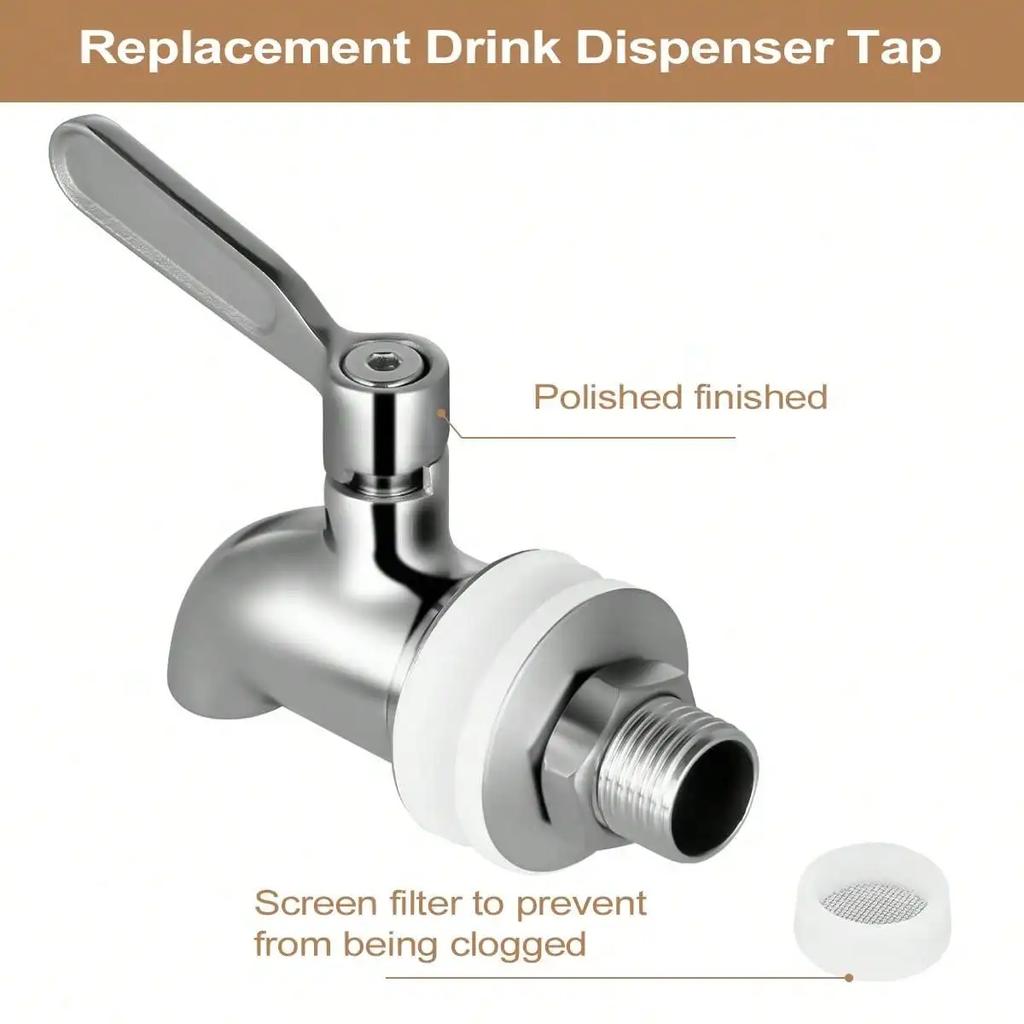 Beverage Dispenser Replacement Spigot Stainless Steel Dispenser Faucet Cold Beer Drink Juice Wine Barrel Faucet
