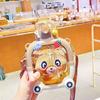 Kawaii Bear Water Bottle BPA Free For Kids 1000ml Plastic Cute Bubbule Tea Milk Portable School Drinking Bottles With Straw Gift