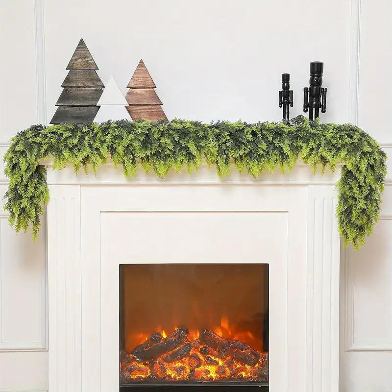 Christmas Simulation Rattan For Front Door Door Hanging Rattan Staircase Fireplace Desktop Decor Home Christmas Decoration