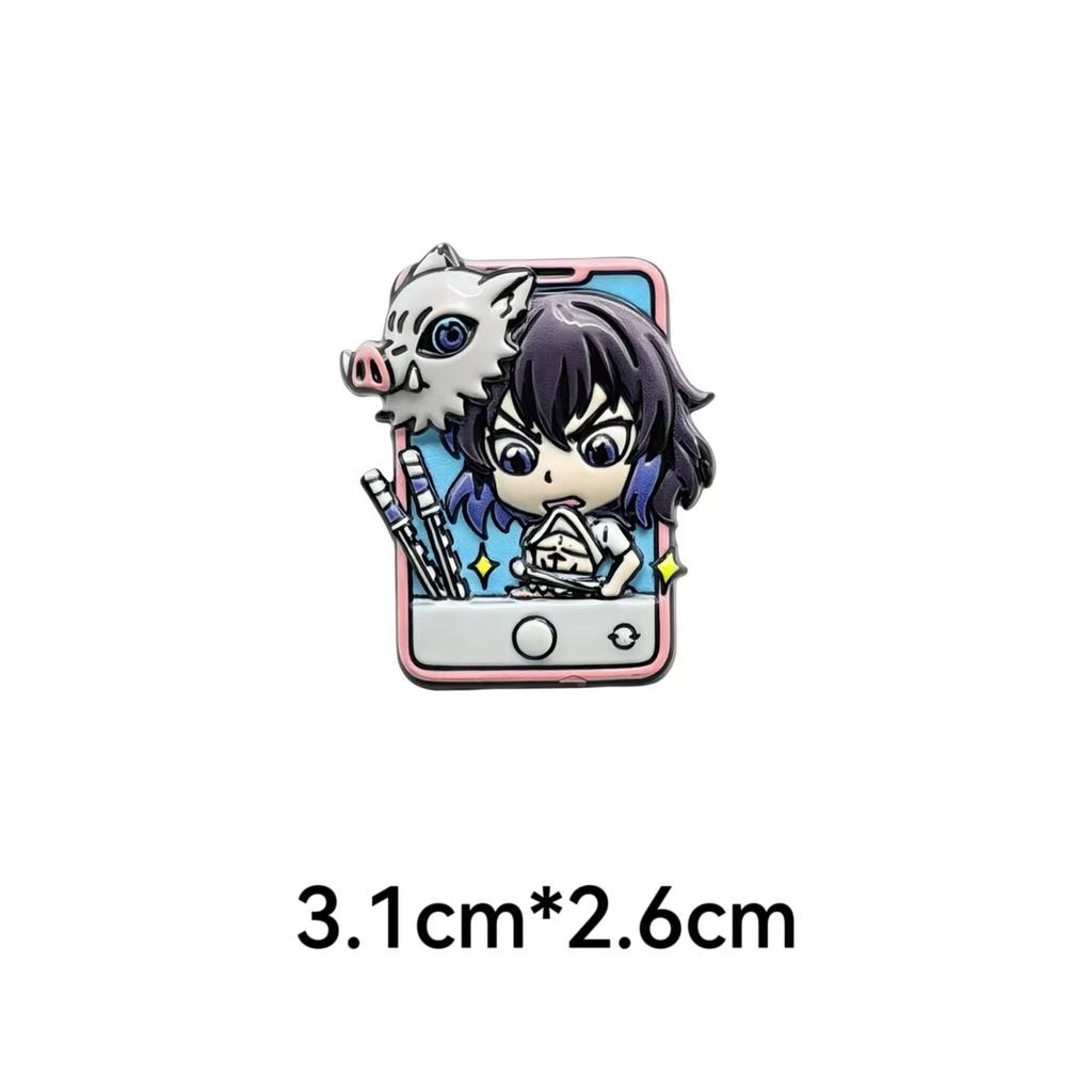 Demon Slayer Anime Brooch Q-Version Alloy Badge Tanjiro Nezuko Zenitsu for Clothes Bags