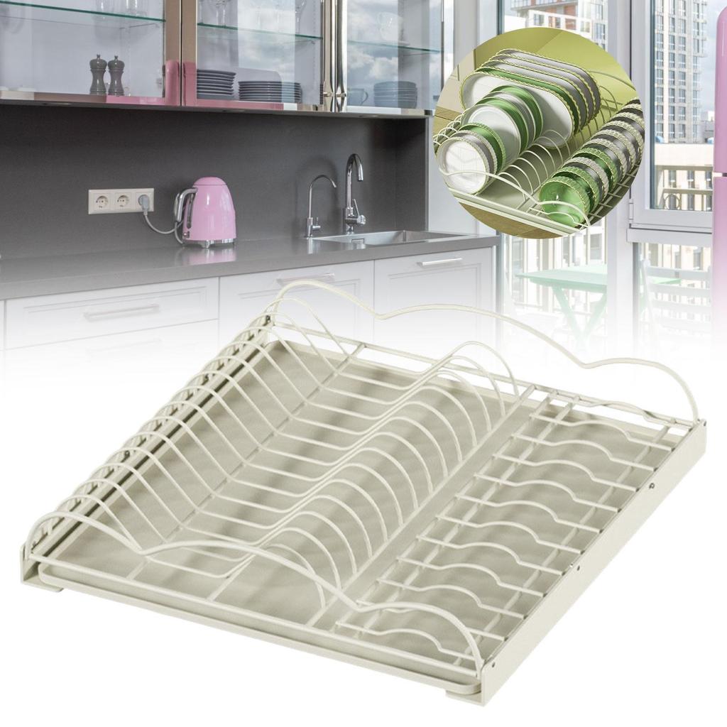 Pull Out Dish Rack Drying Rack, Dishes Utensils Plate Organizer, under Cabinet