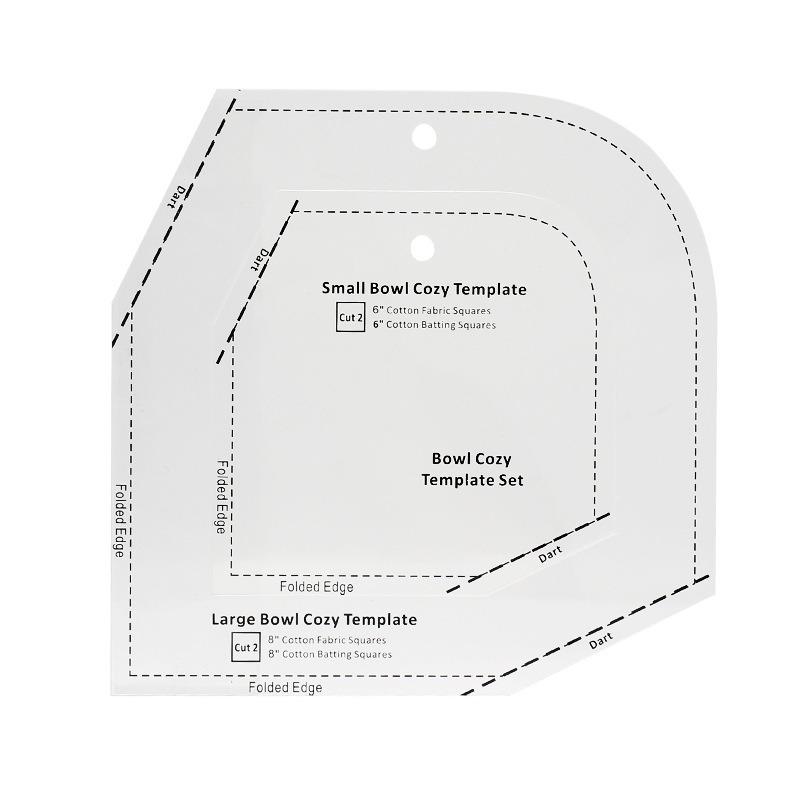 Righello da taglio per cucito a mano fai-da-te, tessuto da taglio, vassoio per ciotola, modello righello acrilico, per realizzare indumenti