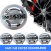 For Nissan ArR44Pcs 54/60mm Nissan X-trail Qashqai Tiida Note Juke Sentra Patrol Leaf Accessories Car Wheel Center Hub Caps Rim Cover Badge