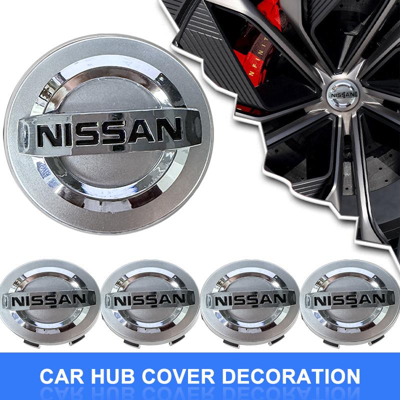 For Nissan ArR44Pcs 54/60mm Nissan X-trail Qashqai Tiida Note Juke Sentra Patrol Leaf Accessories Car Wheel Center Hub Caps Rim Cover Badge