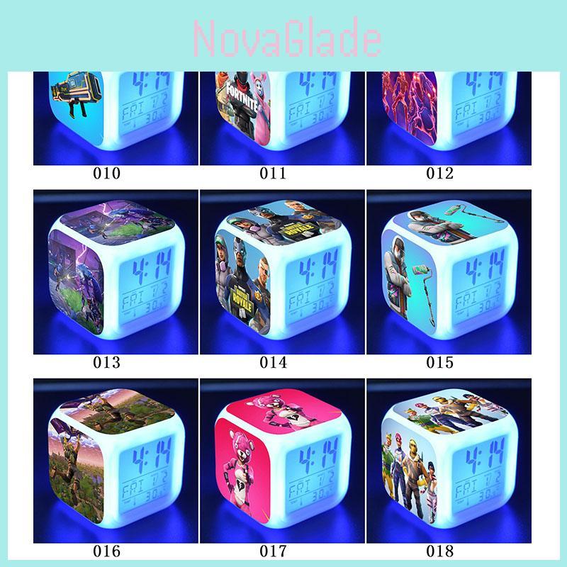 Multifunction 7color Fortnite Digital Alarm Clock Led Watch Clock Alarm