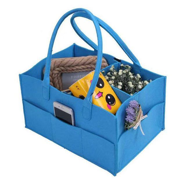 Multifunctional Outdoor Felt Diaper Bag - Foldable Handbag for Moms