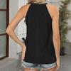 Summer Hollow Out Halter Sexy Casual Shirts for Women Fashion Tops Slim Solid Elegant Loose Woman Blouse Vintage Sleeveless Shirt Women Clothing 26603