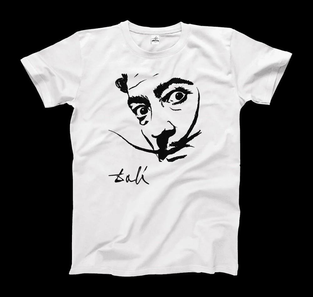 

Surreal Art Salvador Style Portrait Sketch Graphic Retro Tee Unisex T-Shirt XXL