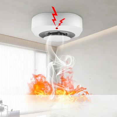 Independent Smoke Detector Sensor Fire Alarm System For Home Office Security Smoke Alarm Fire Protection Battery Powered