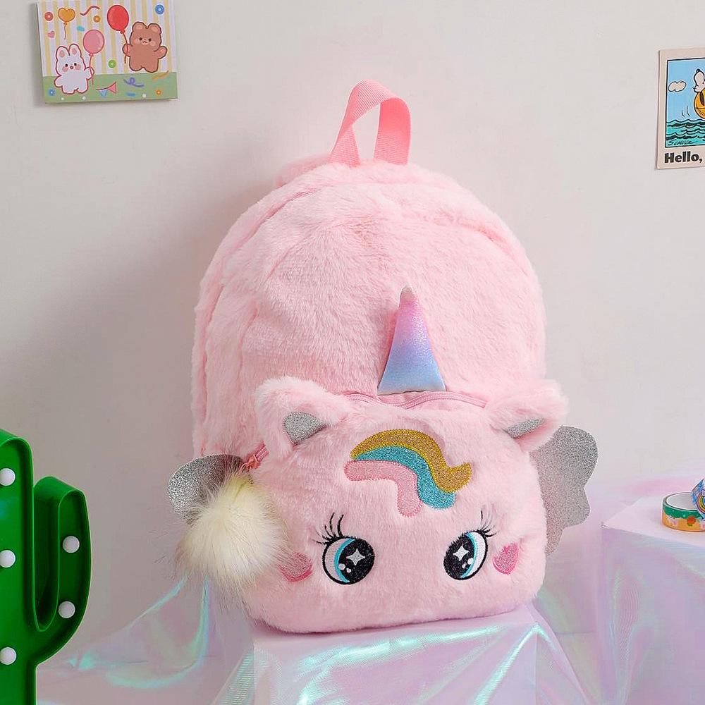Personalisierter Buchstabe Bestickt Neugeborenes Benutzerdefinierter Name Kinderzimmer Baby Plüsch Einhorn Rucksack Kindertasche Geschenke Junge Mädchen