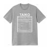 Mens Funny Taiko Nutritional Facts Practice Drummers T Shirt Black Small vintage Washed homme streetwear designer clothes