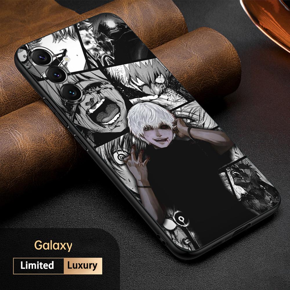 

Classic japan Anime Tokyo Ghoul kaneki Phone Case For Samsung Galaxy S25 S24 S23 S22 S21 S20 Plus Ultra Note20 Soft Black Samsung S25