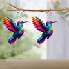 1 Pair Acrylic Colorful Bird Dangle Earrings 2D Hummingbird Hook Earrings Hypoallergenic Women Bird Drop Earrings Fashion Jewelry