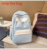 Trendy Backpack Nylon For Girls With Letter Print And Color Design Blocking