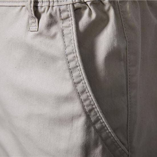 Męskie elastyczne szorty w pasie, jednolity kolor, pasujące do wszystkiego, średni stan, proste, biznesowe szorty, spodnie