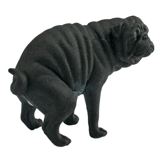Simulated Dog Model PVC Sleeping Pooping Pug Shiba Figurine Statue Sculpture Home Office Desktop Decoration Ornament Kids Educational Animal Toy
