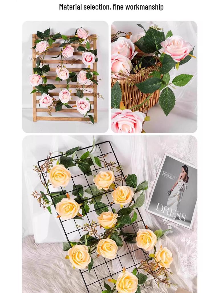 Künstliche Rosenranke zur Rohr- und Drahtdekoration