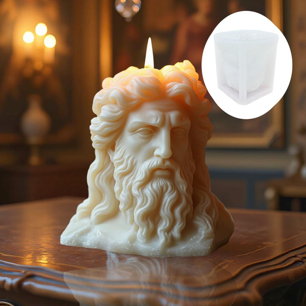 Jesus Statue Kerze Silikonform Mythologie Prometheus Charakter Statue Harzform Jesus Charakter Skulptur Gipsformen